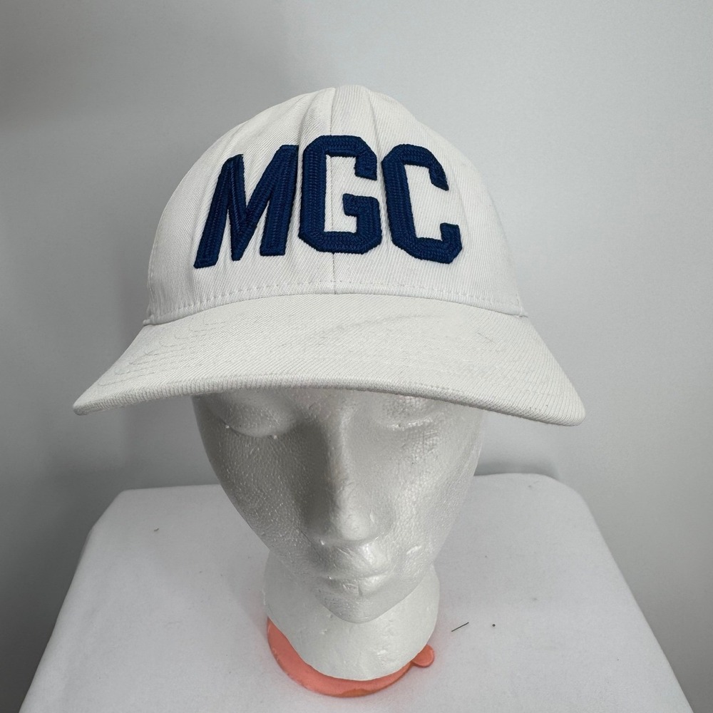 G/FORE Mens Golf Hat OS White Blue MGC Snapback Flexfit 110 Preppy Golfcore